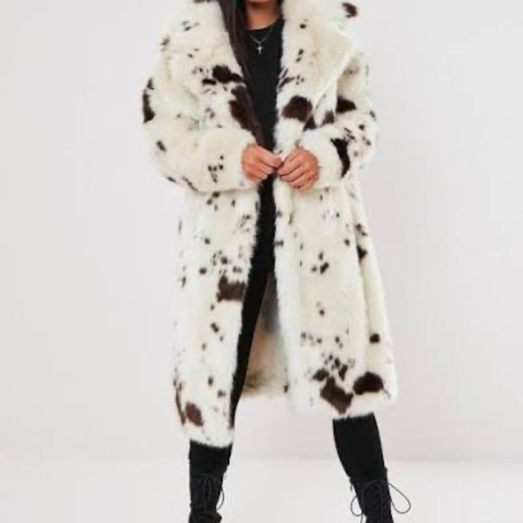Cow print maxi coat - Picture 1 of 2